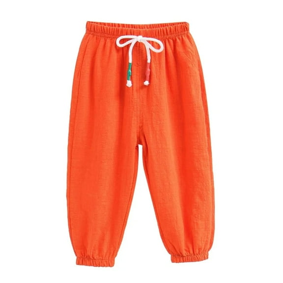 XBASW 2-7 Years Boys Girls Soft Loose Harem Pants Toddler Baby Casual Light Sweatpants Kids Elastic Waist Trousers for Summer