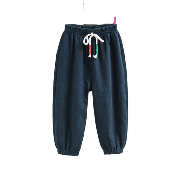 XBASW 2-7 Years Boys Girls Soft Loose Harem Pants Toddler Baby Casual Light Sweatpants Kids Elastic Waist Trousers for Summer