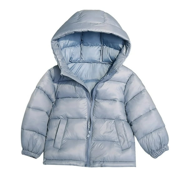 XBASW 2-7 Years Boys Girls Winter Coats Hooded Jacket for Kids Toddler Thick Warm Solid Outwear Zipper Snowsuit for Baby