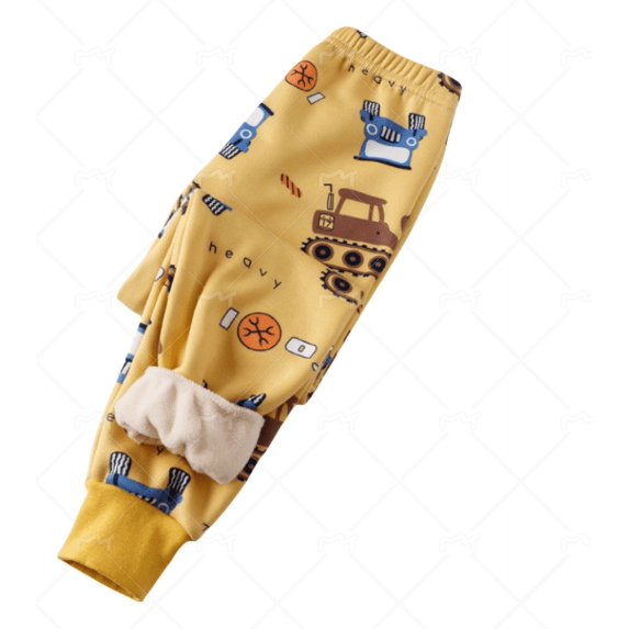 XBASW 2-7T Girls Boys Fleece Lined Leggings for Toddler Baby Thermal Pants Prints Fall Winter Casual Trousers for Kids