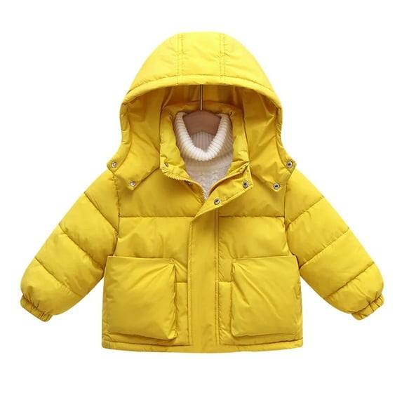 XBASW 2-9T Boys Girls down Cotton Jacket Winter Coat with Pocket Hooded Windproof Zipper Outerwear for Baby Toddler Kids