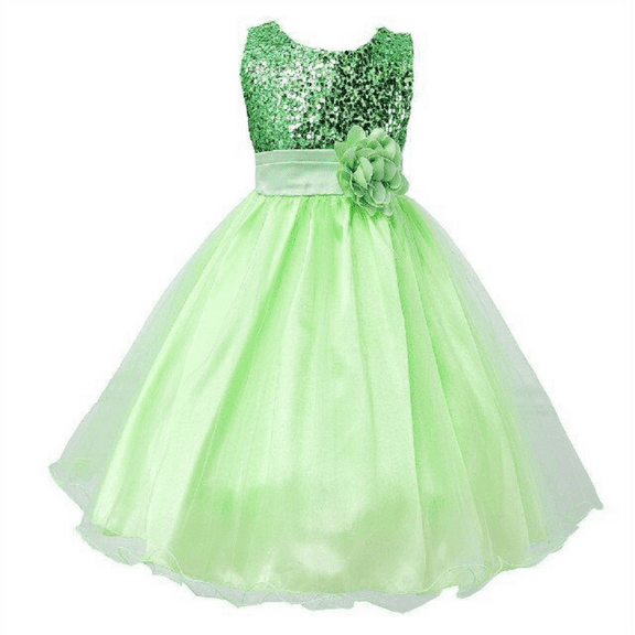 XBASW 3-10T Girls Sequin Tulle Dresses for Baby Kids Flower Girl Princess Dresses Party Prom Ball Gown Dress