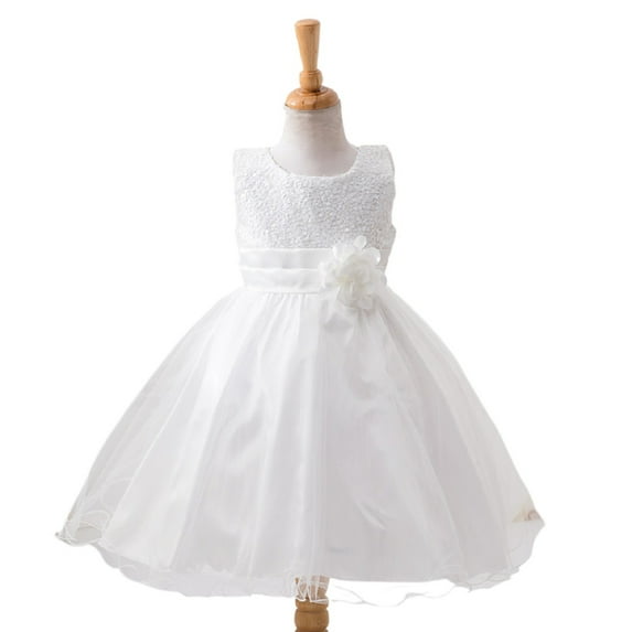 XBASW 3-10T Girls Sequin Tulle Dresses for Baby Kids Flower Girl Princess Dresses Party Prom Ball Gown Dress