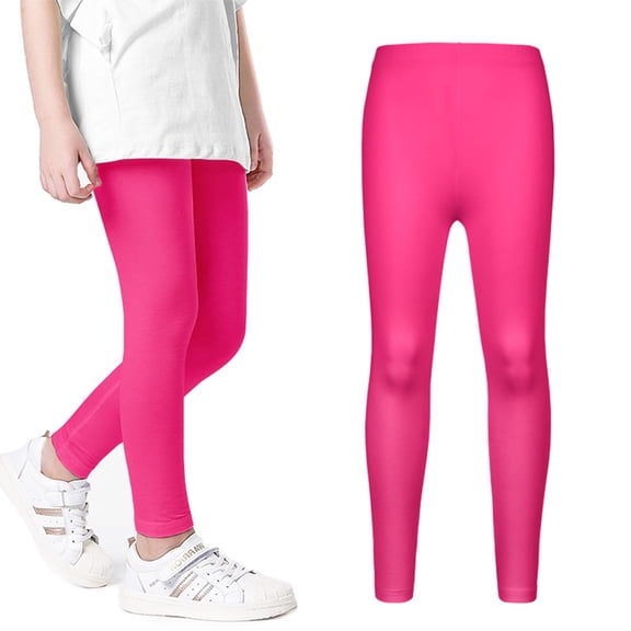 XBASW 3-10T Girls Solid Color Leggings for Baby Kids Stretchy Tights Basic Pants Spring Fall Soft Trousers for Girls