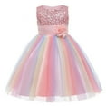 thumbnail image 1 of XBASW 3-10Y Girls Formal Dresses Flower Girl Sequin Tulle Princess Dresses Sleeveless Pageant Ball Party Gown for Baby Toddler Kids, 1 of 9