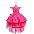 thumbnail image 1 of XBASW 3-12T Flower Girl Dress for Toddler Kids Tulle Formal Trailing Princess Dresses Birthday Party Wedding Formal Gown for Baby, 1 of 9