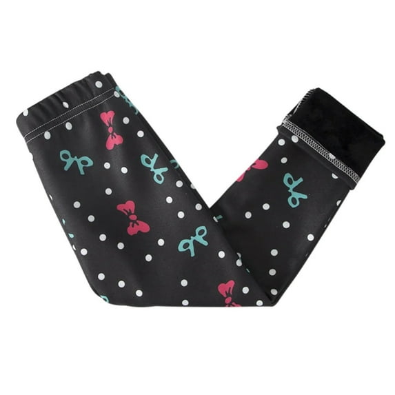 XBASW 3-12T Girl Fleece Lined Leggings Winter Warm Thick Trousers Stretchy Footless Tights Thermal Pants for Baby Toddler Kids