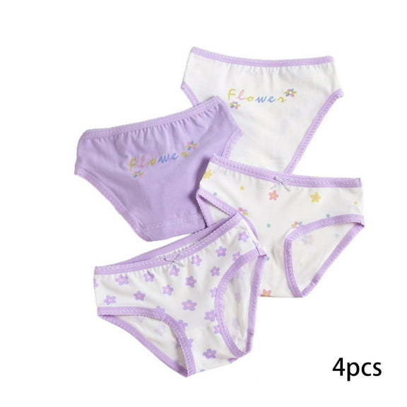 XBASW 3-12T Girls Underwear Boxer Briefs for Toddler Kids Print Panties Soft 100% Cotton Undies
