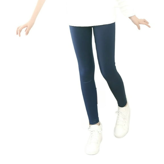 XBASW 3-12Y Girls Faux Leather Pants for Toddler Kids Winter Fleece Lined Leggings Fall Winter Stretchy Trousers