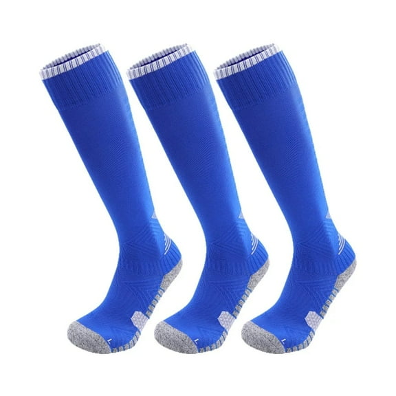 XBASW 3 Pairs Kids Toddler Soccer Socks Autumn Winter Knee High Socks Stripes Cotton Sport for Boys Girls 1-12T