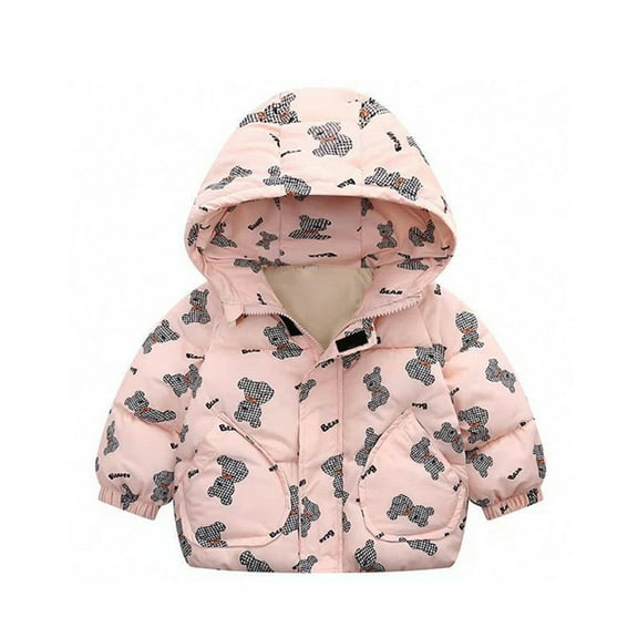 XBASW 3M-4Y Boys Girls Printed Coats Jacket for Kids Baby Long Sleeved Zipper Down Jacket Toddle Winter Coats Jacket