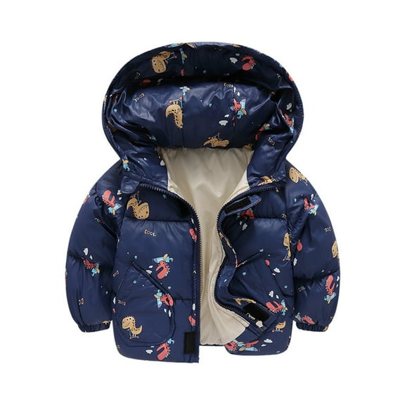 XBASW 3M-4Y Boys Girls Printed Coats Jacket for Kids Baby Long Sleeved Zipper Down Jacket Toddle Winter Coats Jacket