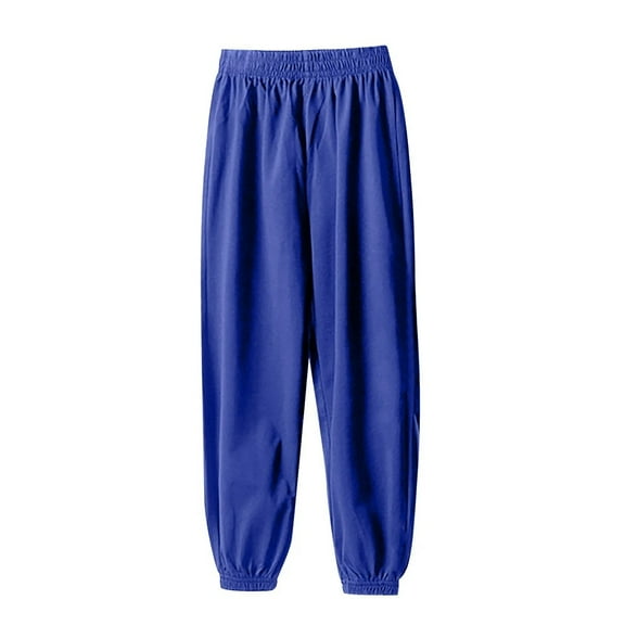 XBASW 4-11T Girls Boys Harem Pants Cotton Air Conditioning Pants Summer Loose Trouser Elastic Waist Sweatpants for Toddler Kids Teen