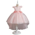 thumbnail image 1 of XBASW 4-12T Baby Kids Girls Lace Tulle Dress Flower Girl Princess Dress Toddler Bridesmaid Pageant Party Gown Dress for Girls, 1 of 9