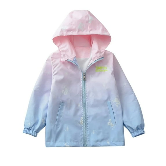 XBASW 4-14T Girls Boys Raincoat Jackets for Teen Kids Spring Fall Loose Rain Coat Toddler Hooded Outerwear