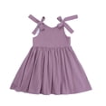thumbnail image 1 of XBASW 6M-6T Girls Dresses for Toddler Baby Dress Summer Strap Dresses Backless Bow Sundress for Kids, 1 of 11