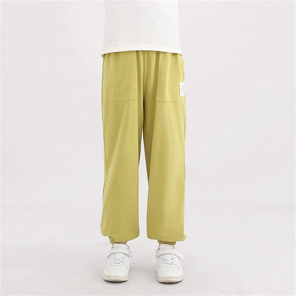 XBASW 8-14T Boys Girls Sweatpants Cotton Lantern Pants for Kids Teen Spring Summer Anti-Mosquito Trousers