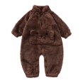 thumbnail image 1 of XBASW Baby Bodysuits Onesie for Girls Boys Cartoon Plush Pajamas Fall Winter Warm Jumpsuit Sleepwear Pullover Romper Outfits 0-24M, 1 of 9