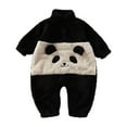thumbnail image 1 of XBASW Baby Bodysuits Onesie for Girls Boys Cartoon Plush Pajamas Fall Winter Warm Jumpsuit Sleepwear Pullover Romper Outfits 0-24M, 1 of 9