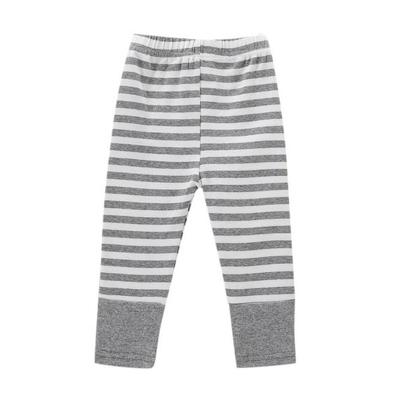 XBASW Baby Boys Girls Striped Leggings Pants Elastic Waist Trousers 0-2T Spring Fall Stretch Capris for Girls
