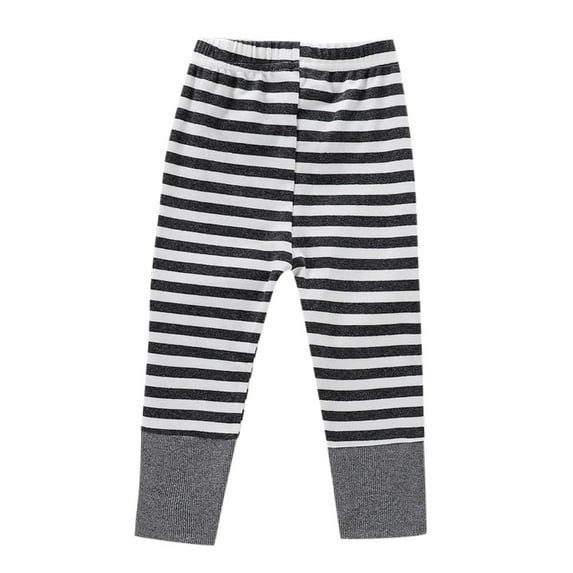 XBASW Baby Boys Girls Striped Leggings Pants Elastic Waist Trousers 0-2T Spring Fall Stretch Capris for Girls