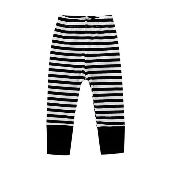 XBASW Baby Boys Girls Striped Leggings Pants Elastic Waist Trousers 0-2T Spring Fall Stretch Capris for Girls