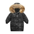 thumbnail image 1 of XBASW Baby Kids Boys Girls Winter Down Coats Jacket Long Sleeved Mid-Length Down Jacket Coats for 3-12T, 1 of 6