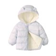 thumbnail image 1 of XBASW Baby Kids Boys Girls Winter Fleece Coats Ears Hooded Light Puffer Jacket Cartoon down Cotton Outwear for 1~7 Years, 1 of 10