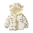 thumbnail image 1 of XBASW Baby Kids Boys Girls Winter Fleece Coats Ears Hooded Light Puffer Jacket Cartoon down Cotton Outwear for 1~7 Years, 1 of 10