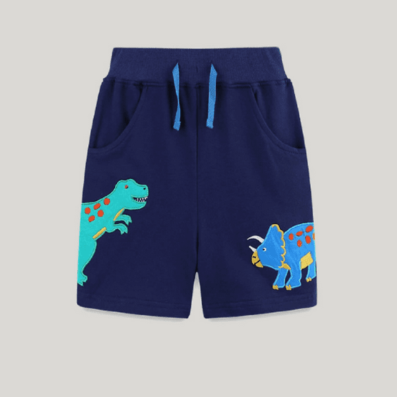 XBASW Baby Kids Boys Summer Shorts Cartoon Pattern Short Pants Cotton Elastic Waist Five Pants with Pockets for Boys 2-7Y