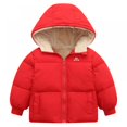 thumbnail image 1 of XBASW Baby Kids Fleece Hooded Jacket Winter down Cotton Coat 1-6 Years Thick Warm Snowsuit Outerwear for Boys Girls, 1 of 9