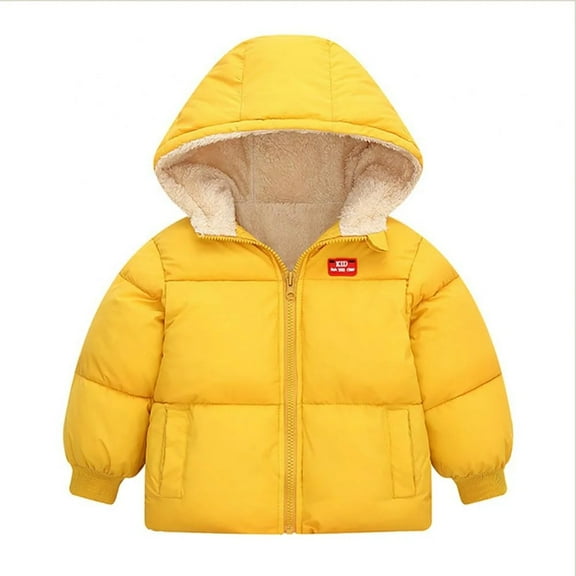 XBASW Baby Kids Fleece Hooded Jacket Winter down Cotton Coat 1-6 Years Thick Warm Snowsuit Outerwear for Boys Girls