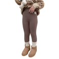 thumbnail image 1 of XBASW Baby Kids Fleece Leggings Solid Color Bottoms Pants for Girls Padded Trousers Slim Warm Girls Stretch Leggings for Toddler 6M -8T, 1 of 10