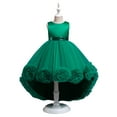 thumbnail image 1 of XBASW Baby Kids Girls Pageant Princess Dress Flower Girl Trailing Dresses Toddler Prom Puffy Ball Gowns Performance Dresses for Girls 3-10T, 1 of 9
