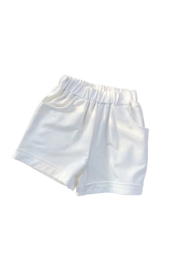 Baby Kids Toddler Girls Cotton Denim Shorts Style Soft Jeans Shorts Elastic Waistband Hot Pants with Back Pockets Size 1-7 Years