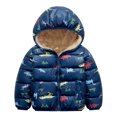 thumbnail image 1 of XBASW Baby Kids Winter Fleece Jacket Boys Girls Cartoon Hoodies Coat Zipper Puffer down Cotton Jacket Warm Snowsuit for 1- 7 Years, 1 of 11