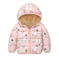 thumbnail image 1 of XBASW Baby Kids Winter Fleece Jacket Boys Girls Cartoon Hoodies Coat Zipper Puffer down Cotton Jacket Warm Snowsuit for 1- 7 Years, 1 of 12
