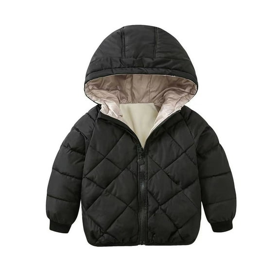 XBASW Baby Kids Winter Fleece Jackets Hooded Snowsuit Toddler Cotton Coats Warm down Outerwear for Girls Boys Size 1-7T