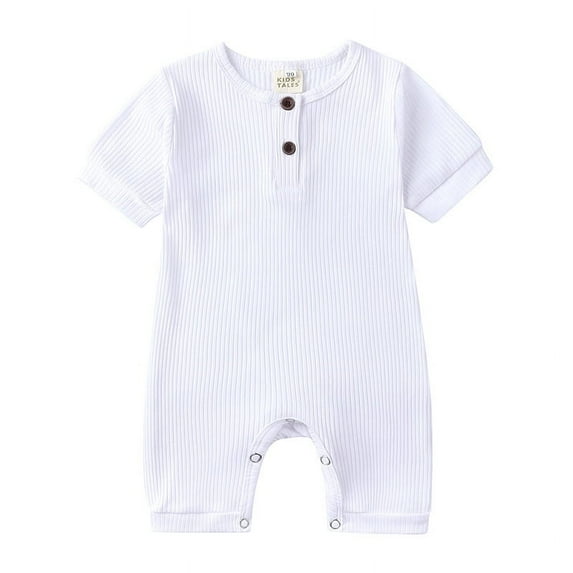 XBASW Baby Newborn Cotton Romper Infant Unisex Jumpsuit Summer Solid Color Bodysuit Onesies Outfits for Boys Girls 0-24 Months