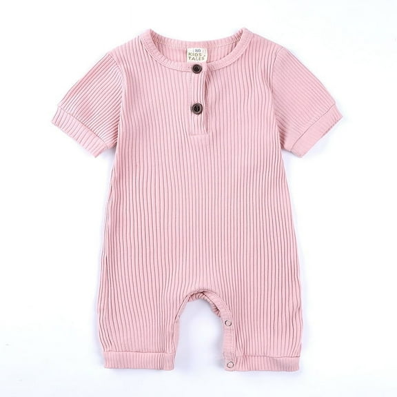 XBASW Baby Newborn Cotton Romper Infant Unisex Jumpsuit Summer Solid Color Bodysuit Onesies Outfits for Boys Girls 0-24 Months