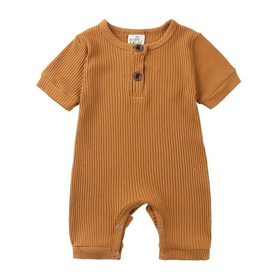 XBASW Baby Newborn Cotton Romper Infant Unisex Jumpsuit Summer Solid Color Bodysuit Onesies Outfits for Boys Girls 0-24 Months