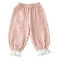 thumbnail image 1 of XBASW Baby Newborn Girls Harem Pants Summer Loose Trousers Lace Leg Bottoms Girls Solid Color Anti-Mosquito Pants for 0-2T, 1 of 8