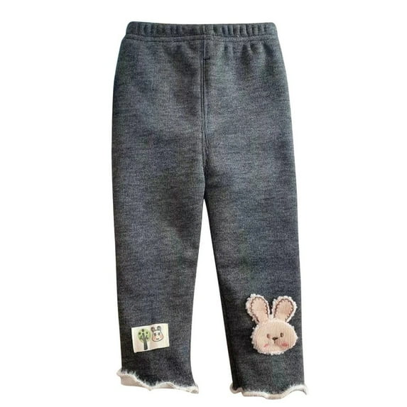 XBASW Baby Newborn Girls' Leggings Thin Fleece Trousers Toddler Girls Stretch Capris Embroidery Pants for Fall Winter