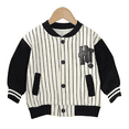 thumbnail image 1 of XBASW Baby Toddler Baseball Jacket for Boys Varsity Letterman Coat Spring 1-6 Years Boys Fall Light Bomber Outerwear for Kids, 1 of 12