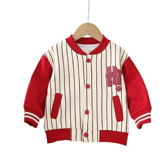 XBASW Baby Toddler Baseball Jacket for Boys Varsity Letterman Coat Spring 1-6 Years Boys Fall Light Bomber Outerwear for Kids