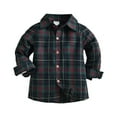 thumbnail image 1 of XBASW Baby Toddler Boys Plaid Shirt Long Sleeve Dress Shirt Kids Spring Fall Buttons up Blouses Tops for Boys 18M-7T, 1 of 9