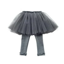XBASW Baby Toddler Girls Footless Leggings with Lace Tutu Stretch Pantskirt Spring Fall Solid Trousers for Girls 0-5 Years