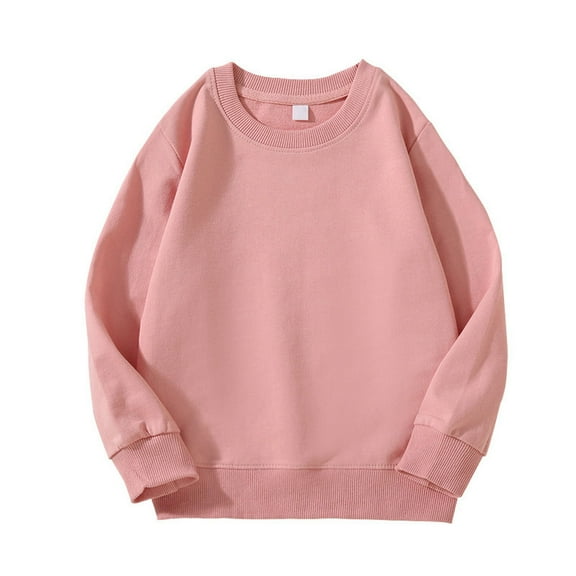 XBASW Baby Toddler Kids Sweatshirt for Boys Girls Solid Cotton Thin Sweater Pullover Tops T-Shirts for Spring Fall Size 2-7T