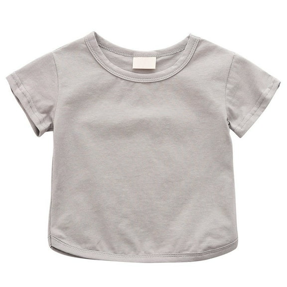 XBASW Baby Toddler Kids T-Shirt Cotton Short Sleeve Tee Shirt Summer Pullover Tops Outfit for Boys Girls 9 Months - 4 Years