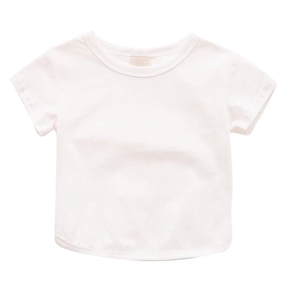 XBASW Baby Toddler Kids T-Shirt Cotton Short Sleeve Tee Shirt Summer Pullover Tops Outfit for Boys Girls 9 Months - 4 Years